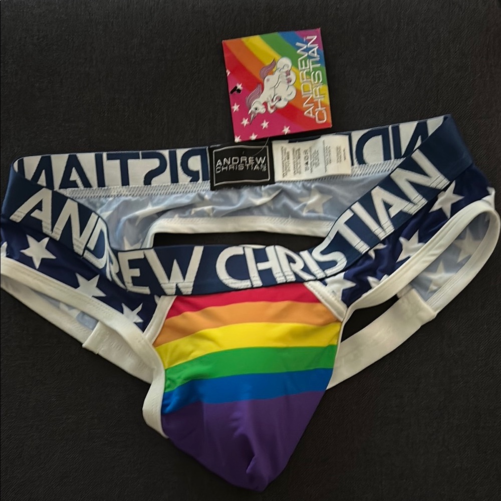 Andrew Christian Purple and Blue Graphic Bottoms
